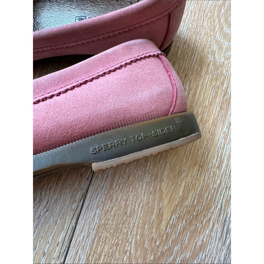 Y2K Sperry Top-Sider Pink Suede Penny Loafers Moccasin Flats Women’s 7.5 - Picture 10 of 10